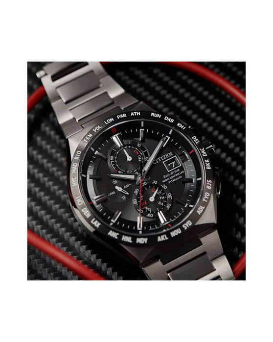 CITIZEN Eco-Drive RadioControlled Chronograph Silver Titanium Bracelet