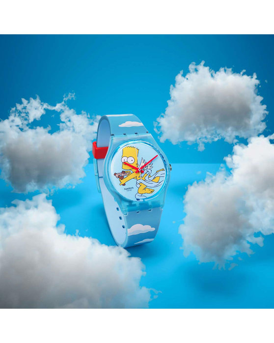 SWATCH Valentine's Day Simpsons Angel Bart Two Tone Silicone Strap