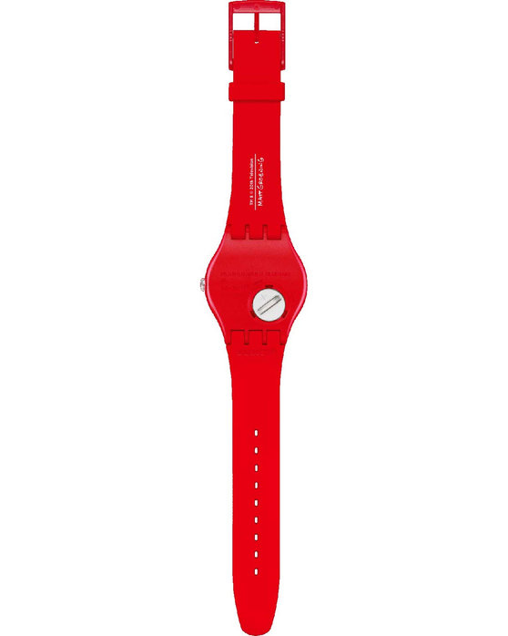 SWATCH Valentine's Day Simpsons Sweet Embrace Red Silicone Strap