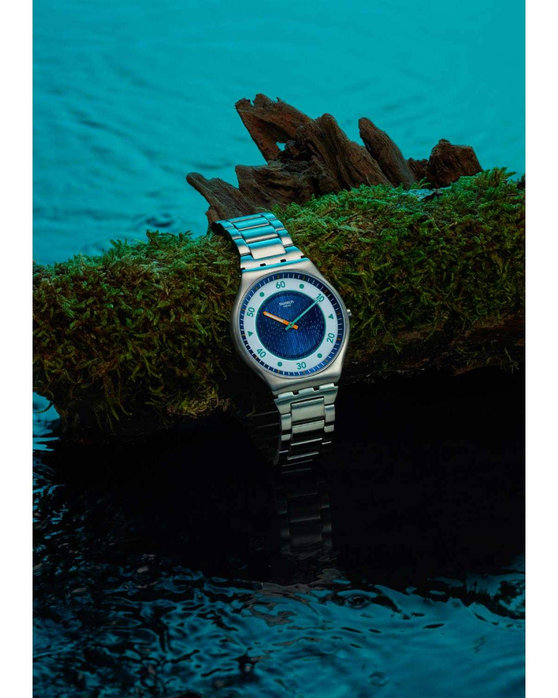 SWATCH Power Of Nature Splash Dance Silver Stainless Steel Bracelet