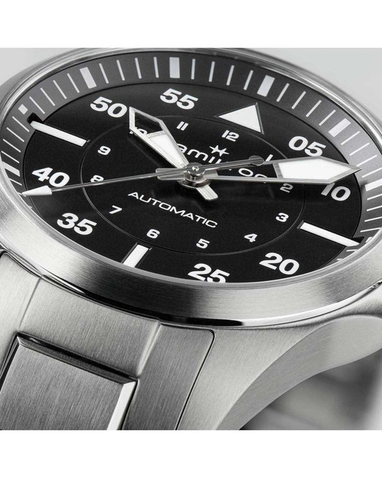 HAMILTON Khaki Aviation Pilot Automatic Silver Stainless Steel Bracelet