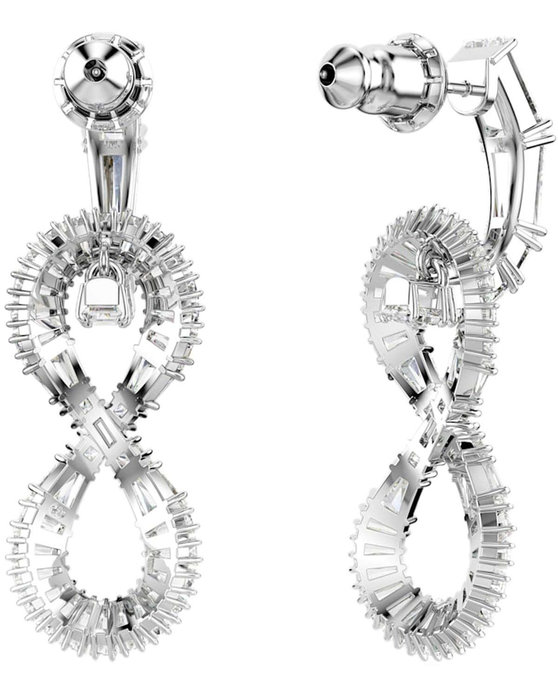 SWAROVSKI White Hyperbola drop earrings Infinity