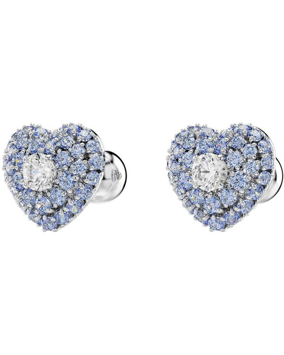 SWAROVSKI Blue Hyperbola stud earrings Heart