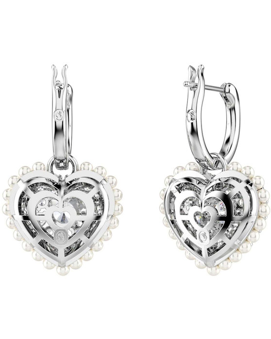 SWAROVSKI White Hyperbola drop earrings Heart