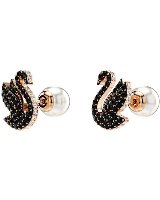 SWAROVSKI Black Swan stud earrings