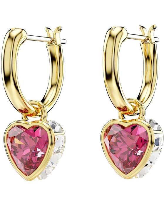 SWAROVSKI Red Chroma drop earrings Heart