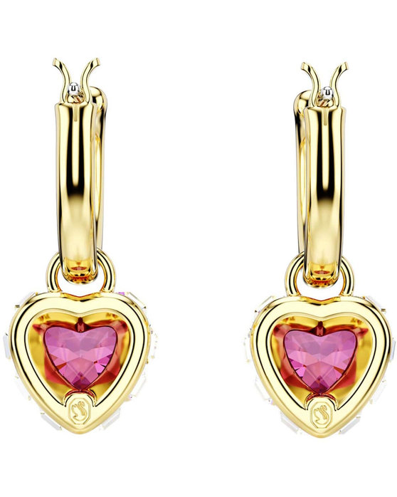 SWAROVSKI Red Chroma drop earrings Heart