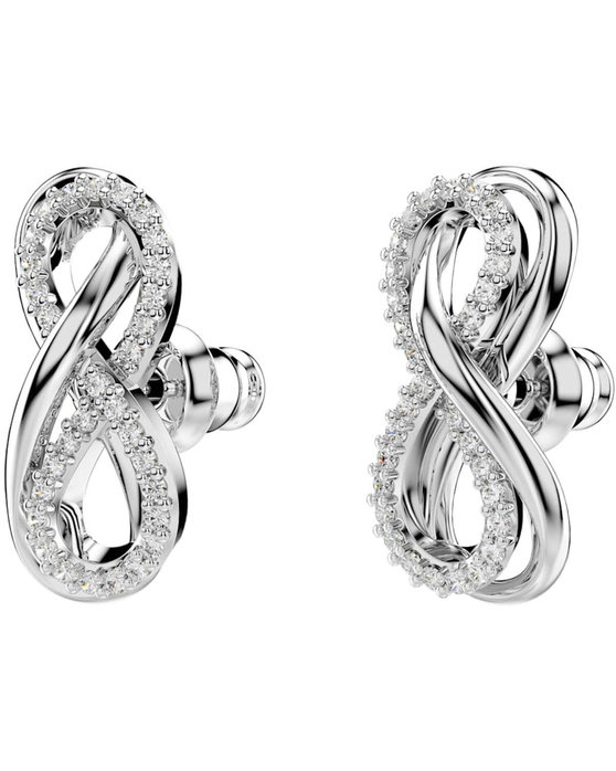 SWAROVSKI White Hyperbola stud earrings Infinity