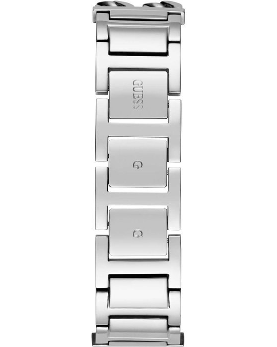 GUESS Mod ID Crystals Silver Stainless Steel Bracelet