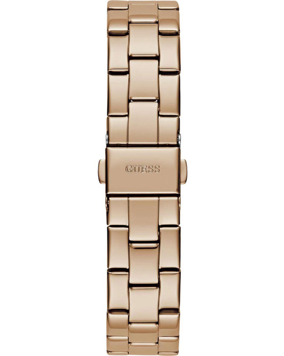 GUESS Tri Plaque Rose Gold Stainless Steel Bracelet