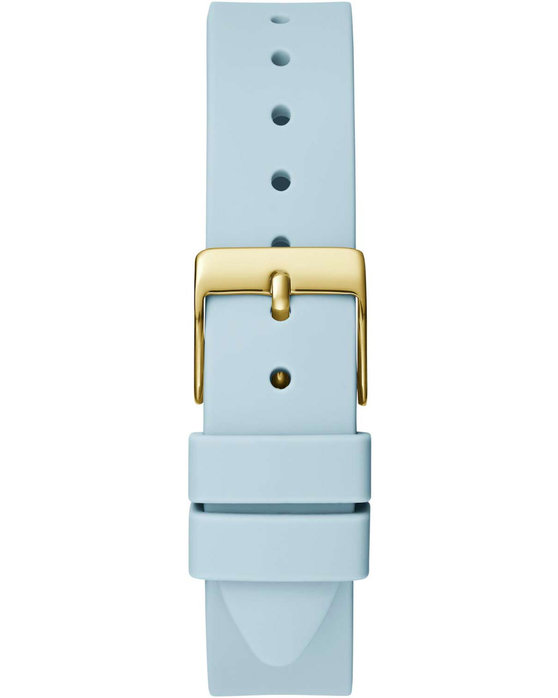 GUESS Mini Wonderlust Crystals Light Blue Rubber Strap