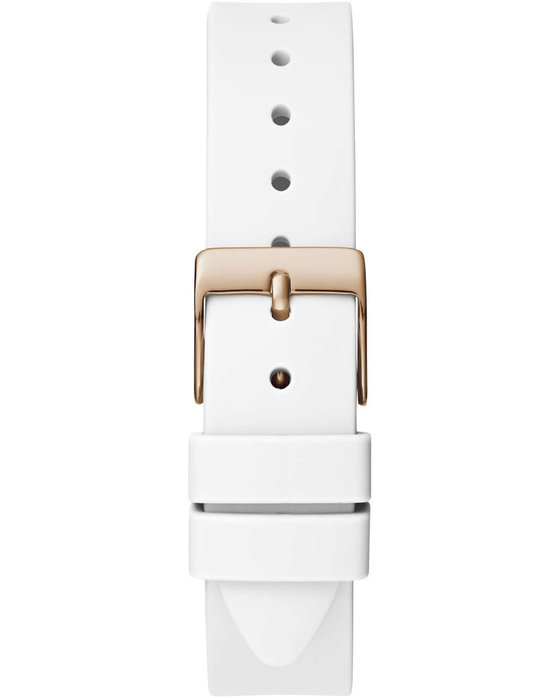 GUESS Mini Wonderlust Crystals White Rubber Strap