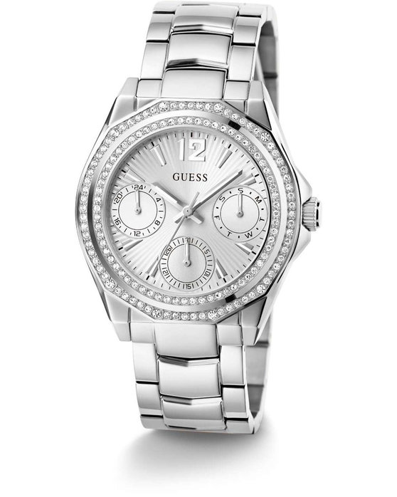 GUESS Ritzy Crystals Silver Stainless Steel Bracelet