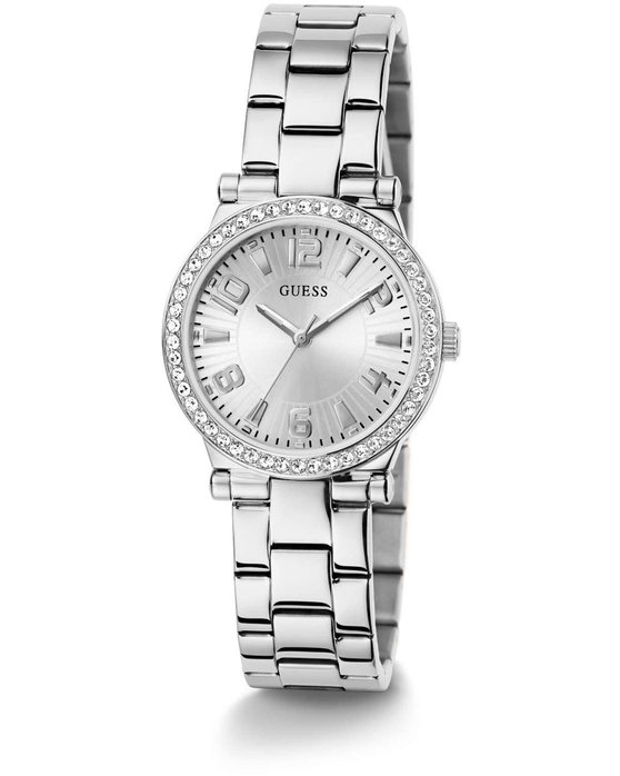 GUESS Fawn Crystals Silver Stainless Steel Bracelet