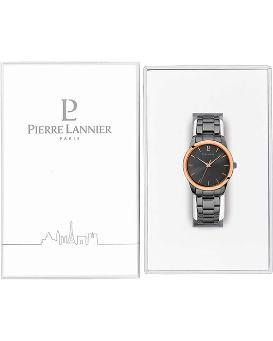 PIERRE LANNIER Roxanne Black Stainless Steel Bracelet