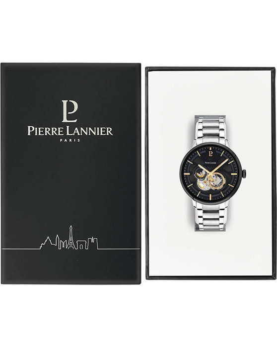 PIERRE LANNIER Trio Automatic Silver Stainless Steel Bracelet