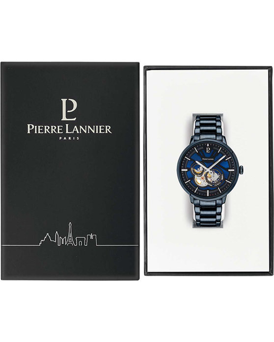 PIERRE LANNIER Trio Automatic Blue Stainless Steel Bracelet