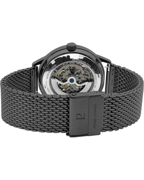 PIERRE LANNIER Paddock Automatic Black Stainless Steel Bracelet