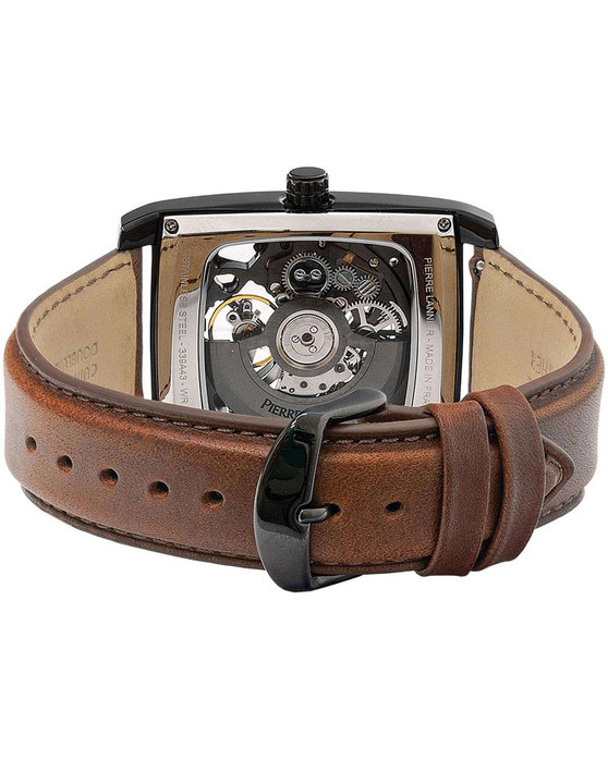 PIERRE LANNIER Trio Automatic Brown Leather Strap