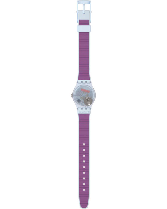 SWATCH Essentials Powder Plum Light Blue Silicone Strap