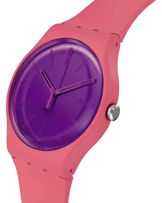 SWATCH Essentials Berry Harmonious Pink Silicone Strap