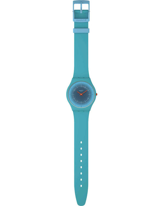 SWATCH Essentials Skin Radiantly Teal Turqoise Silicone Strap