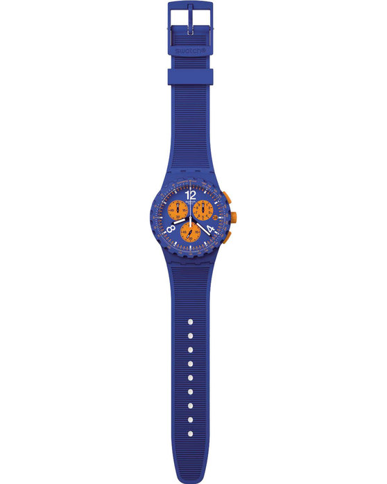 SWATCH Essentials Primarily Blue Chronograph Blue Silicone Strap