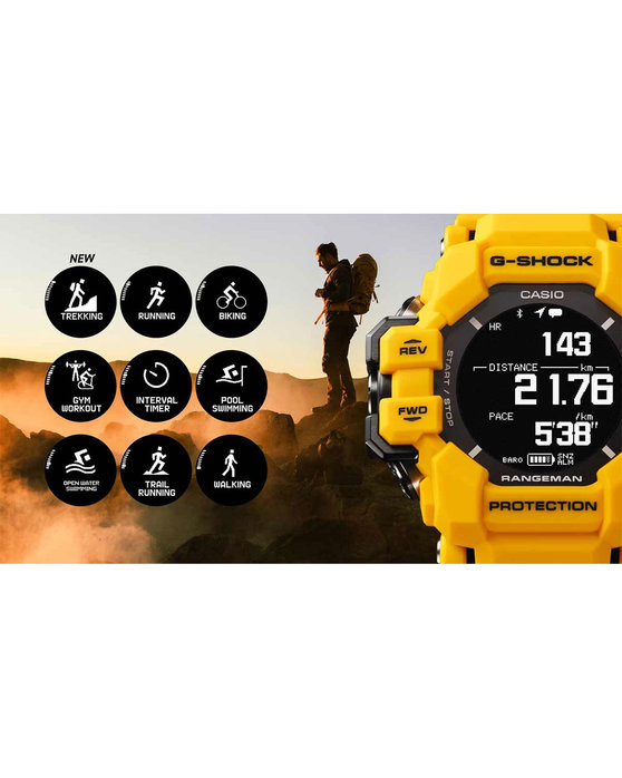 G-SHOCK Master Of G Rangeman Chronograph Yellow Biosourced Strap