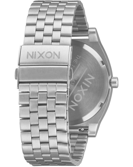 NIXON Time Teller Solar Silver Stainless Steel Bracelet