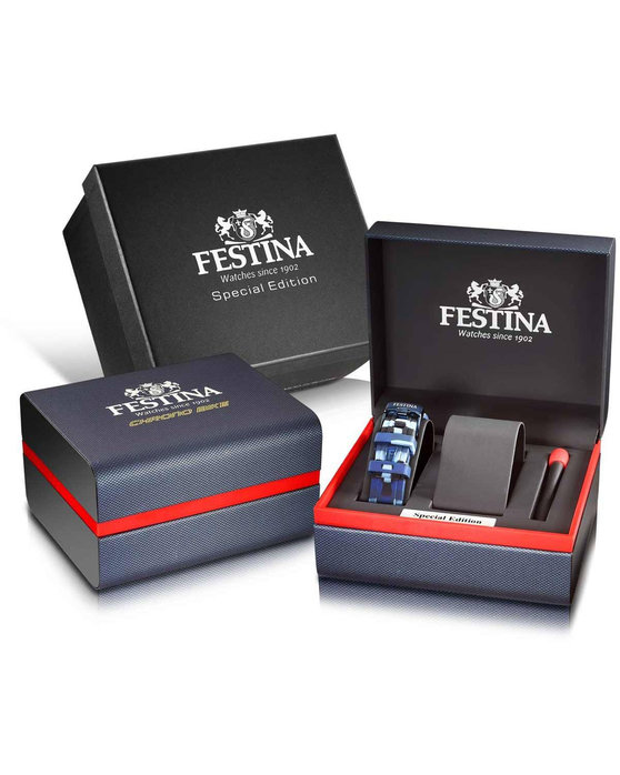 FESTINA Chrono Bike Chronograph Blue Stainless Steel Bracelet