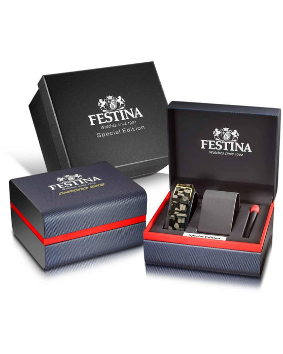 FESTINA Chrono Bike Chronograph Black Stainless Steel Bracelet