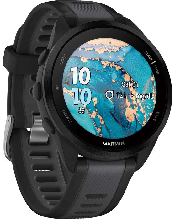 GARMIN Forerunner 165 Music Black/Slate Gray Two Tone Silicone Strap