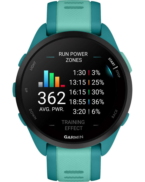 GARMIN Forerunner 165 Music Turquoise/Aqua Two Tone Silicone Strap