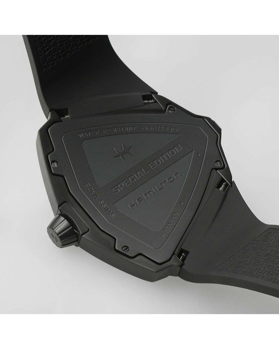 HAMILTON Ventura XXL Bright Dune Black Rubber Strap Limited Edition