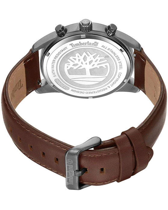 TIMBERLAND Northbridge Dual Time Brown Leather Strap