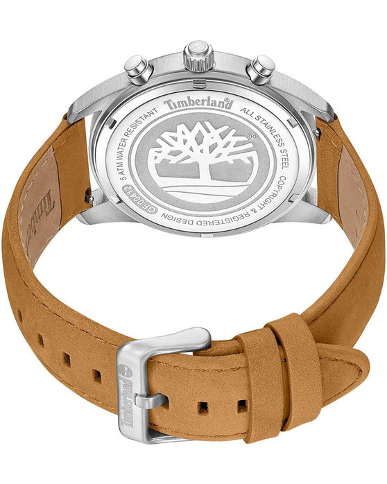 TIMBERLAND Northbridge Dual Time Brown Leather Strap