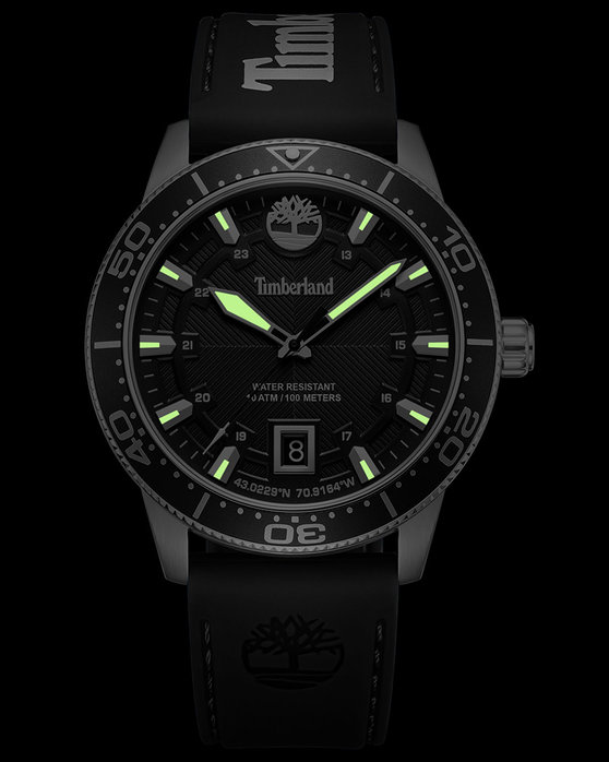 TIMBERLAND Longmeadow Black Silicone Strap