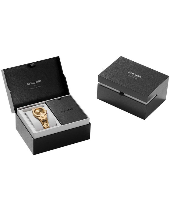 D1 MILANO Ultra Thin Gold Stainless Steel Bracelet