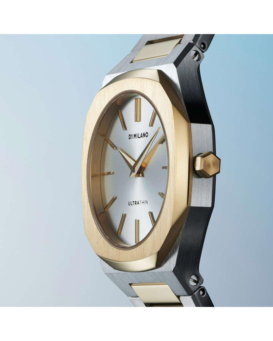 D1 MILANO Ultra Thin Two Tone Stainless Steel Bracelet