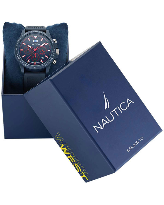 NAUTICA One Eco Chronograph Blue Biosourced Strap