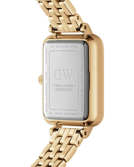 DANIEL WELLINGTON Quadro Roman Numerals Gold Stainless Steel Bracelet