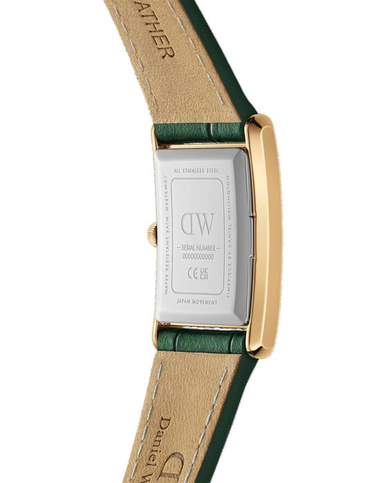 DANIEL WELLINGTON Bound Green Leather Strap