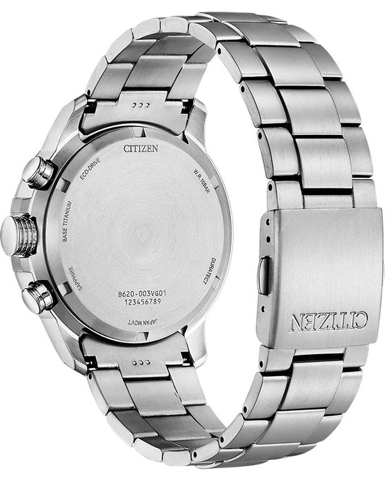 CITIZEN Eco-Drive Chronograph Silver Titanium Bracelet