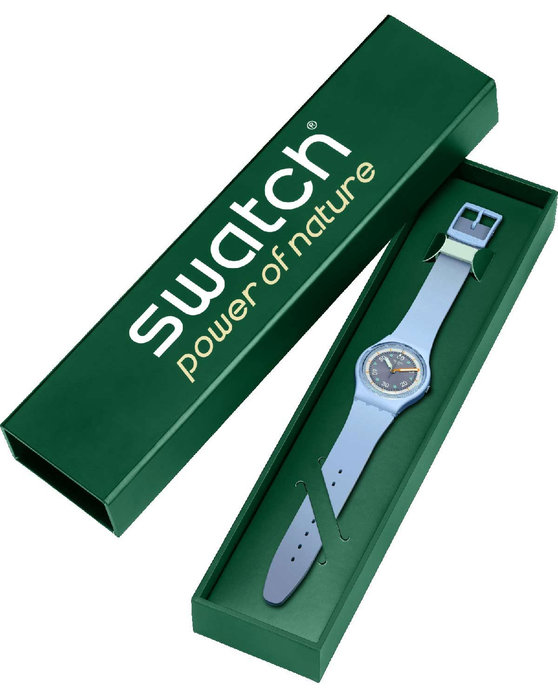 SWATCH Power of Nature Frozen Waterfall Light Blue Silicone Strap