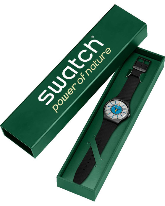 SWATCH Power of Nature Good to Gorp Black Silicone Strap