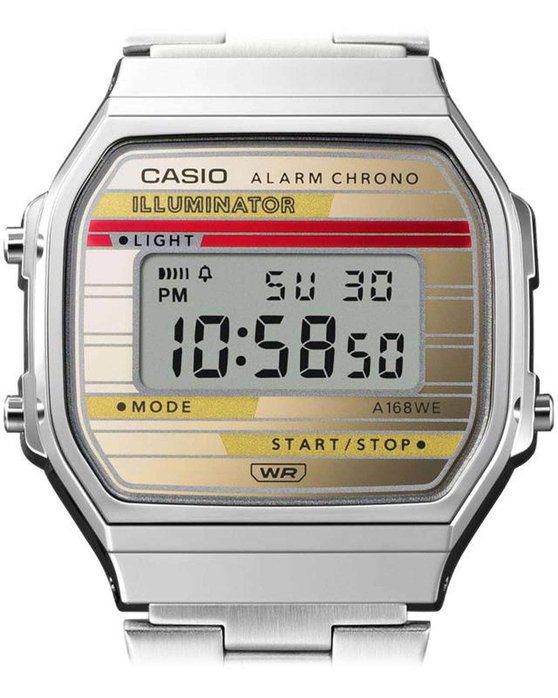 CASIO Vintage Chronograph Silver Stainless Steel Bracelet