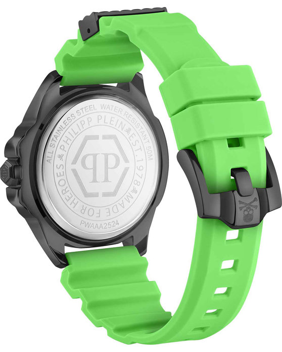 PHILIPP PLEIN The Skull Light Green Silicone Strap