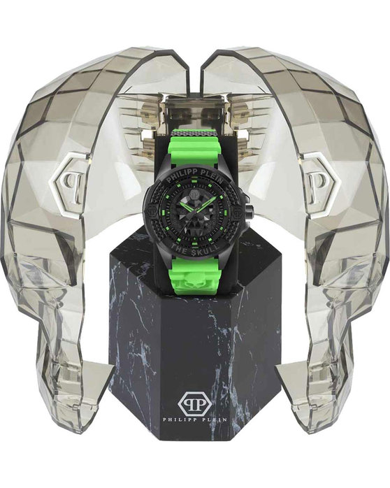 PHILIPP PLEIN The Skull Light Green Silicone Strap