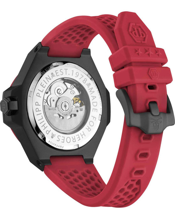 PHILIPP PLEIN Royal Crystals Automatic Red Silicone Strap