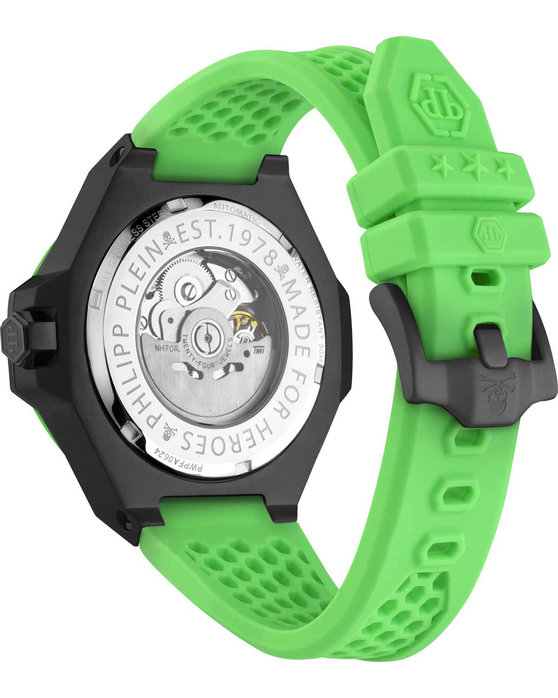 PHILIPP PLEIN Royal Automatic Light Green Silicone Strap